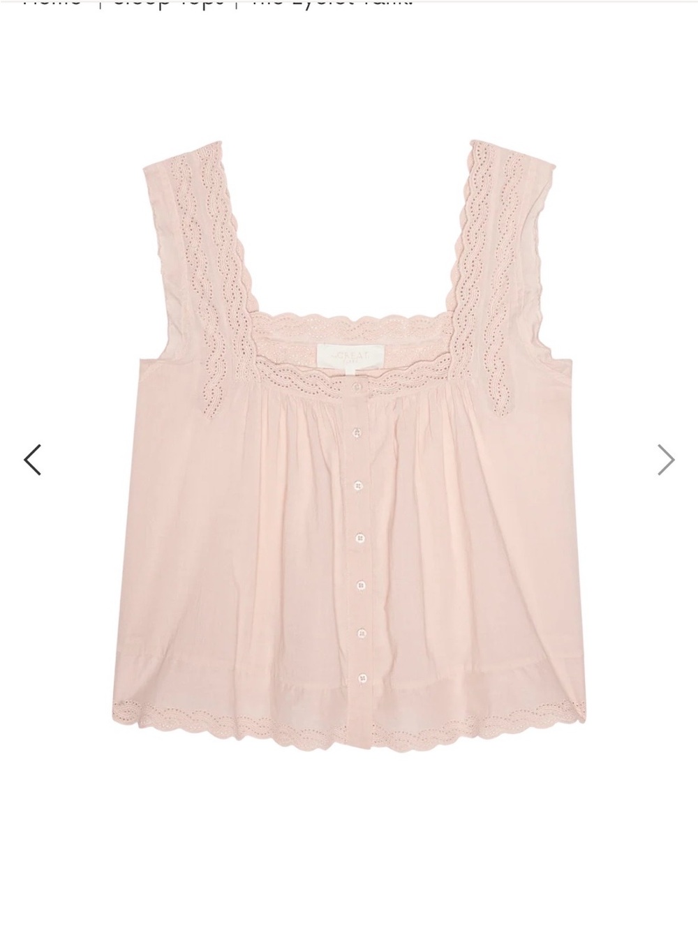 The Great Sleep Eyelet tank